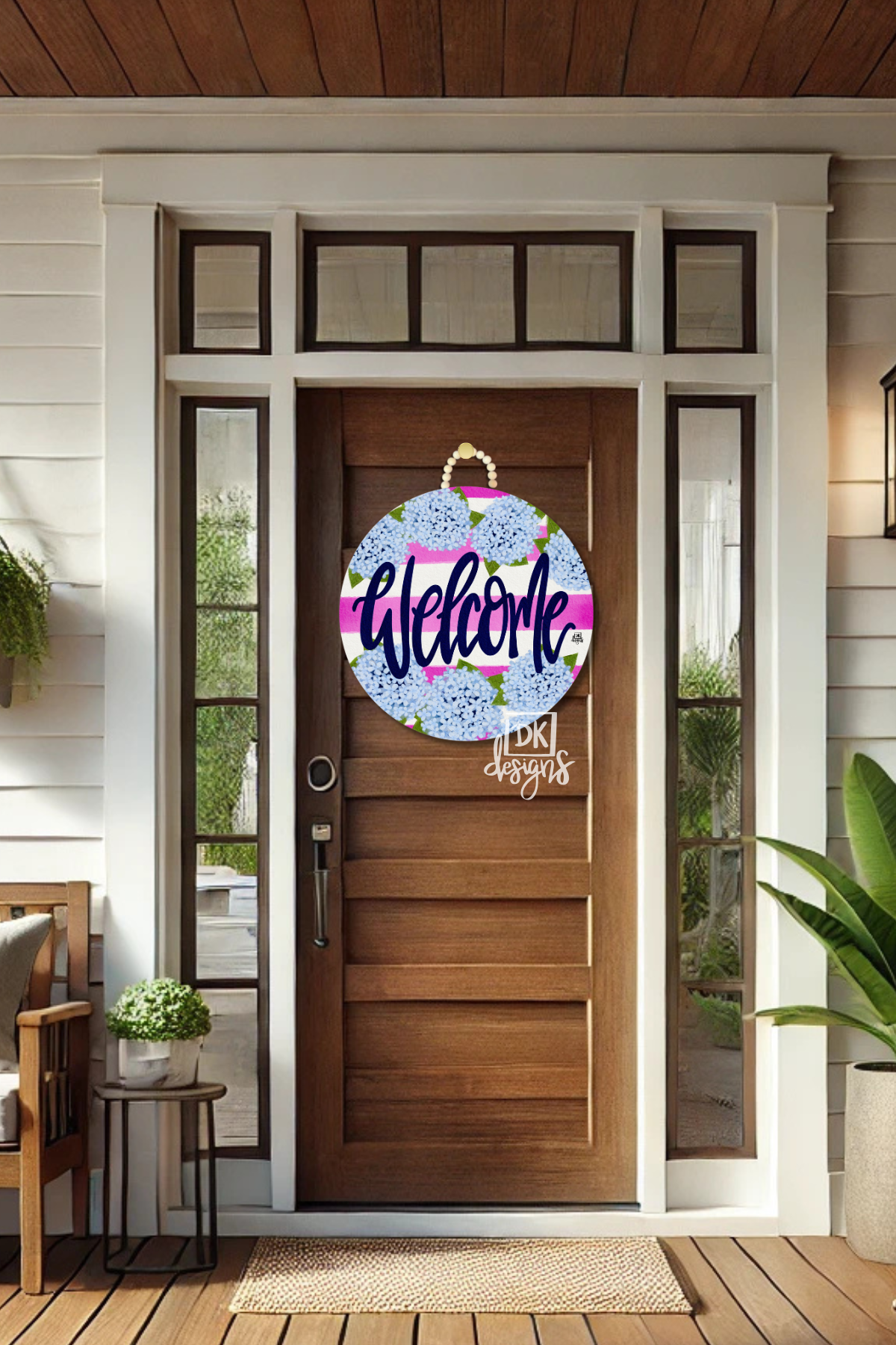 Door Hanger - Hydrangea Welcome