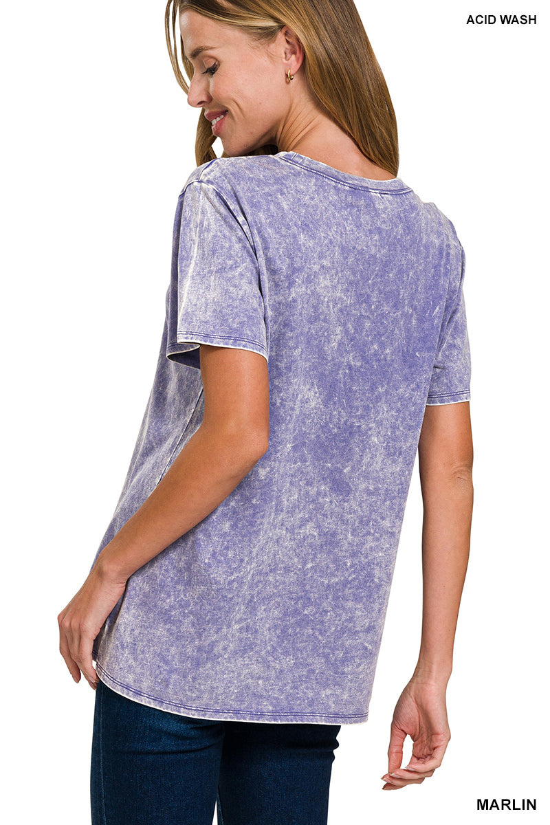 Washed Short-Sleeve Top