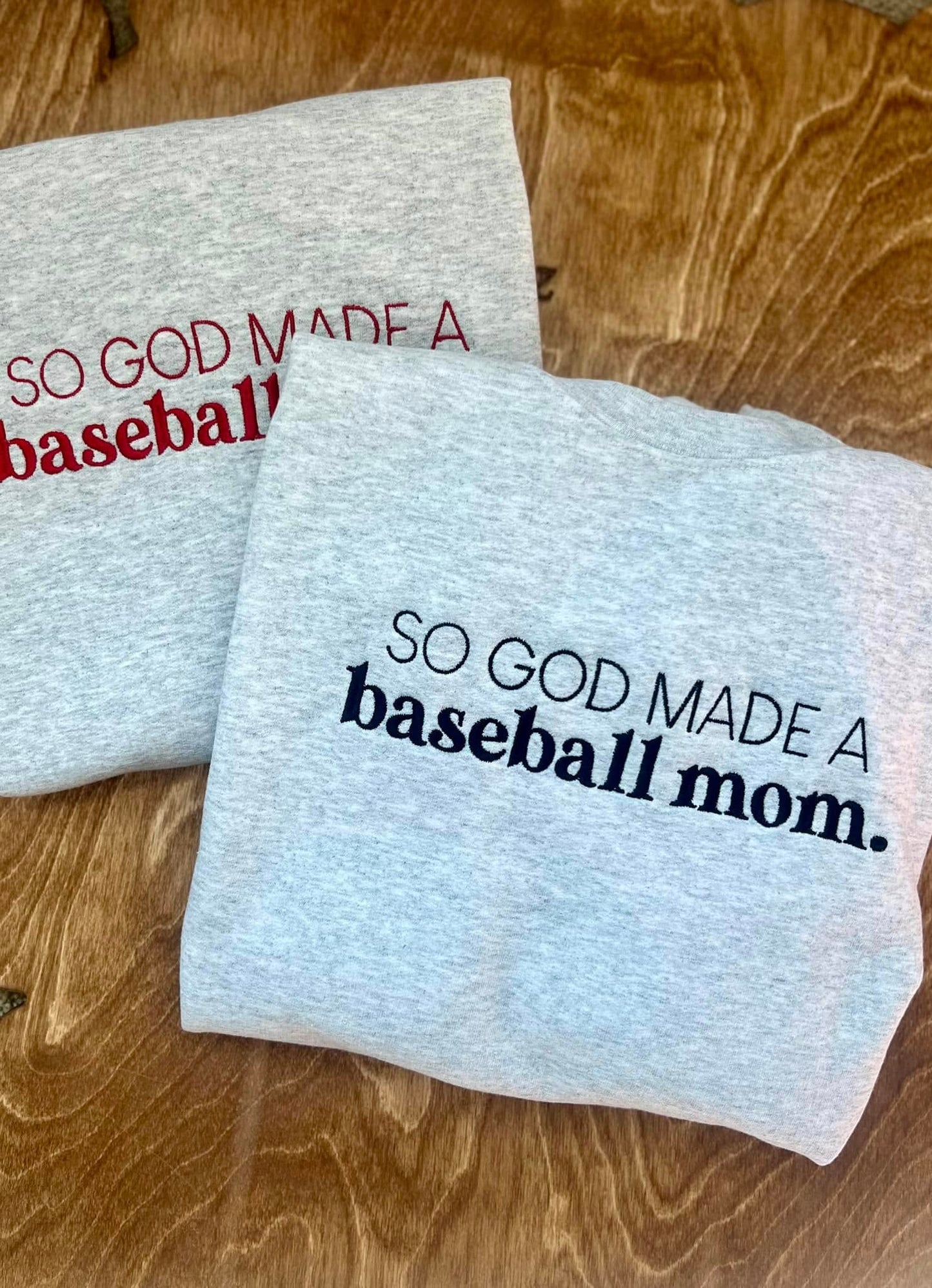 so God made a baseball mom sweatshirt