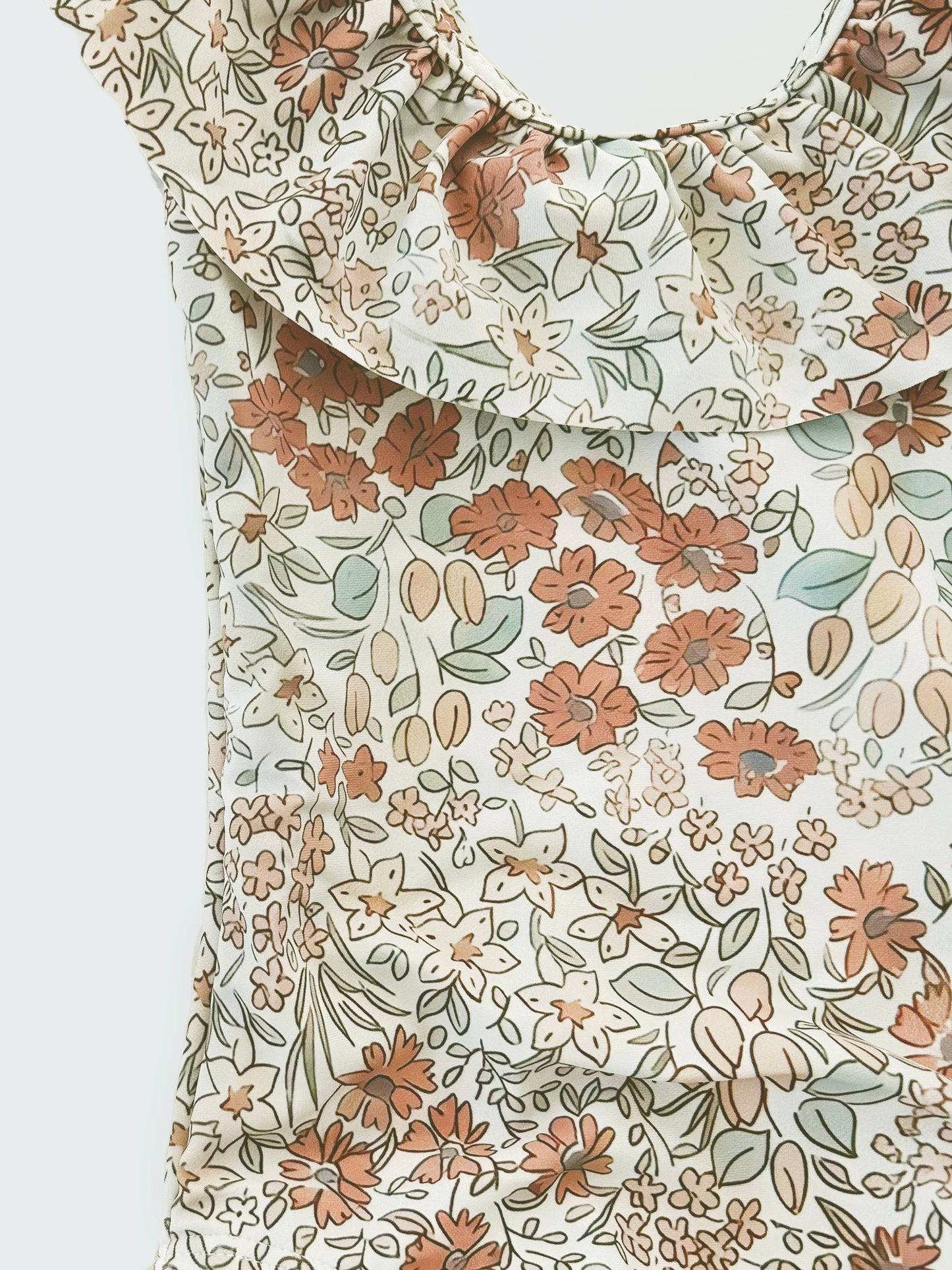 Floral Swimsuit with Ruffle