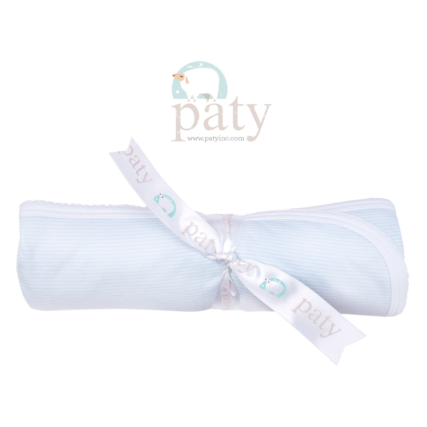 Paty Blue Stripe Pima Blanket