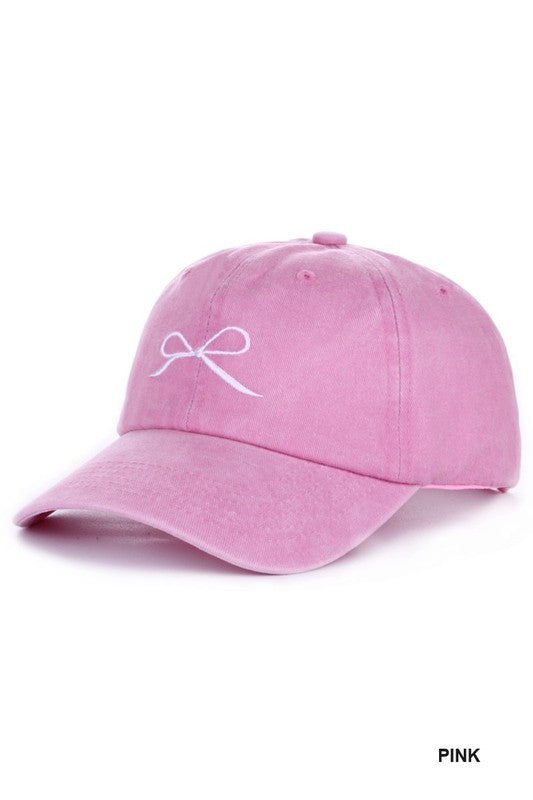 Embroidered Bow Hat