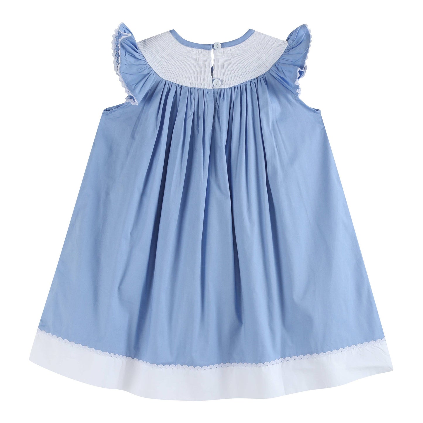 Blue Crosses Smocked Dress