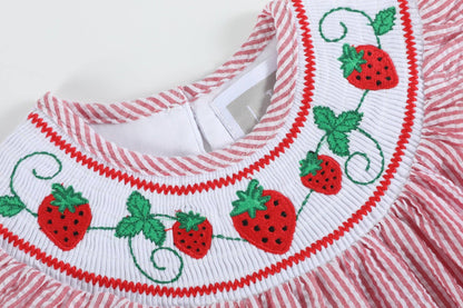 Strawberry Smocked Bubble