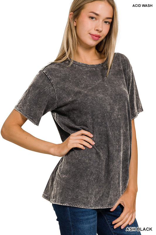 Washed Short-Sleeve Top