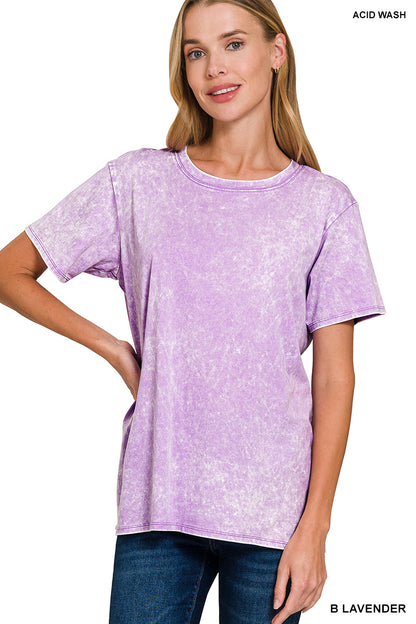 Washed Short-Sleeve Top