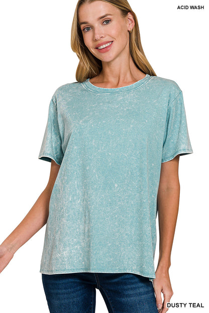 Washed Short-Sleeve Top