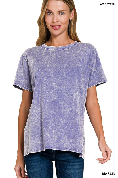 Washed Short-Sleeve Top
