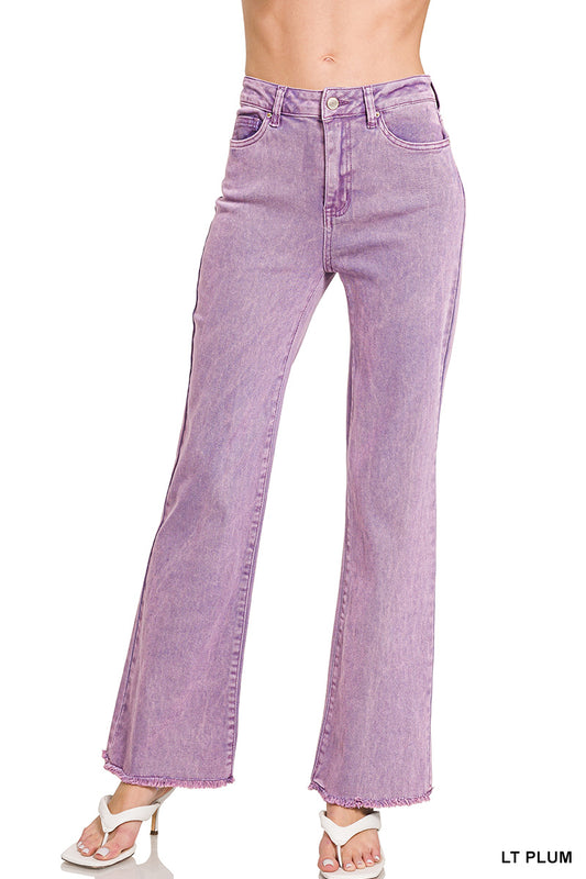 Washed Frayed Jeans