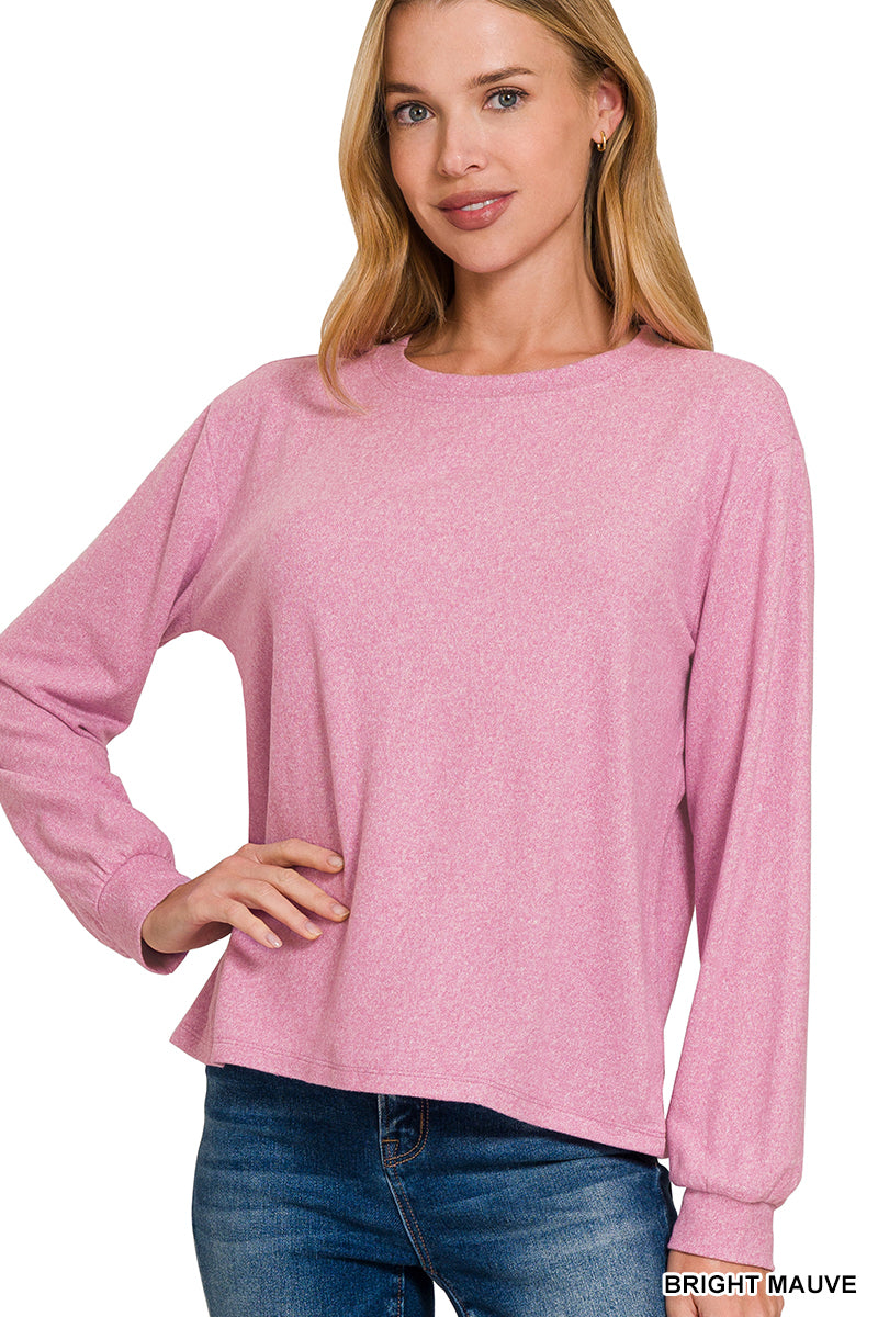 Melange Top Long-Sleeve