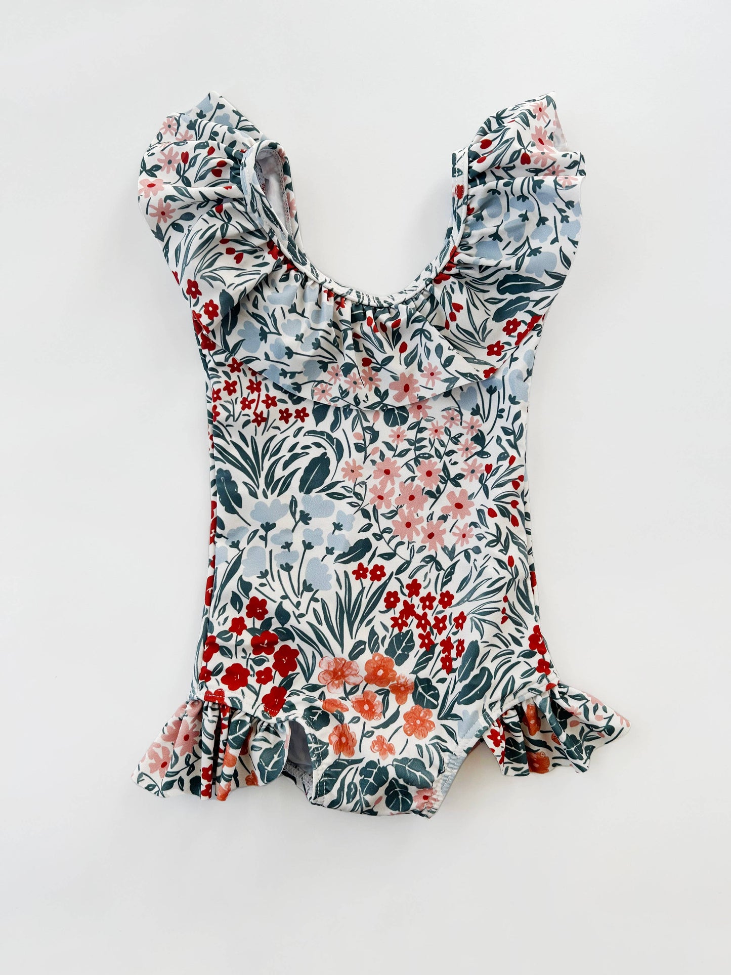 Floral Swimsuit with Ruffle