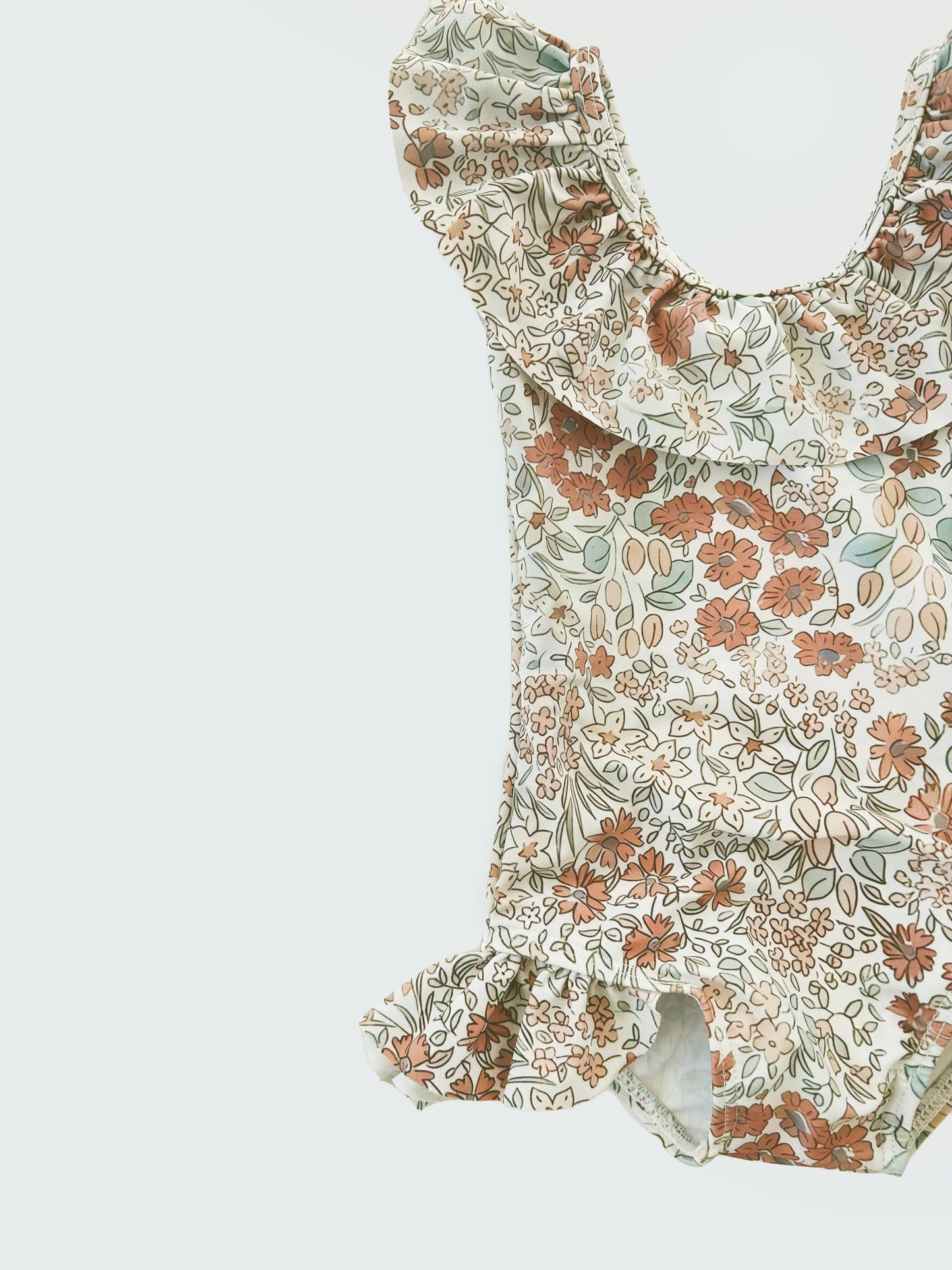 Floral Swimsuit with Ruffle