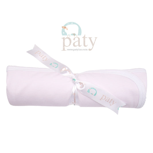 Paty Pink Stripe Pima Blanket